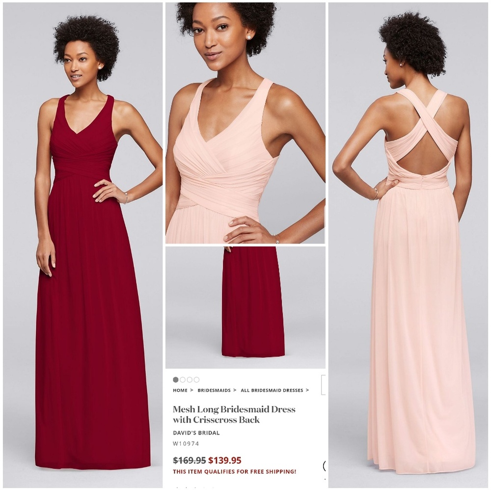 Apple red bridesmaids dress